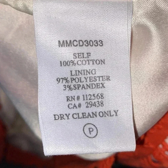 Miss Me MM Couture Dress Orange Lace Circles Sz M - Picture 4 of 6